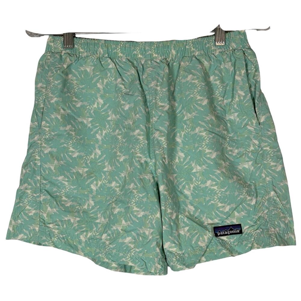Patagonia Baggies 5" Nylon Shorts – Women's Medium – Aqua Blue & Green